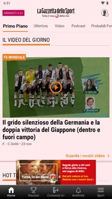 La Gazzetta dello Sport android App screenshot 1